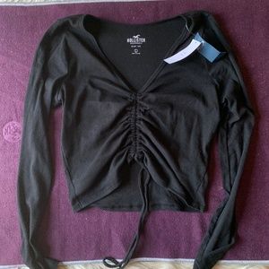 Hollister Size Large Ruched Front Long Sleeve
